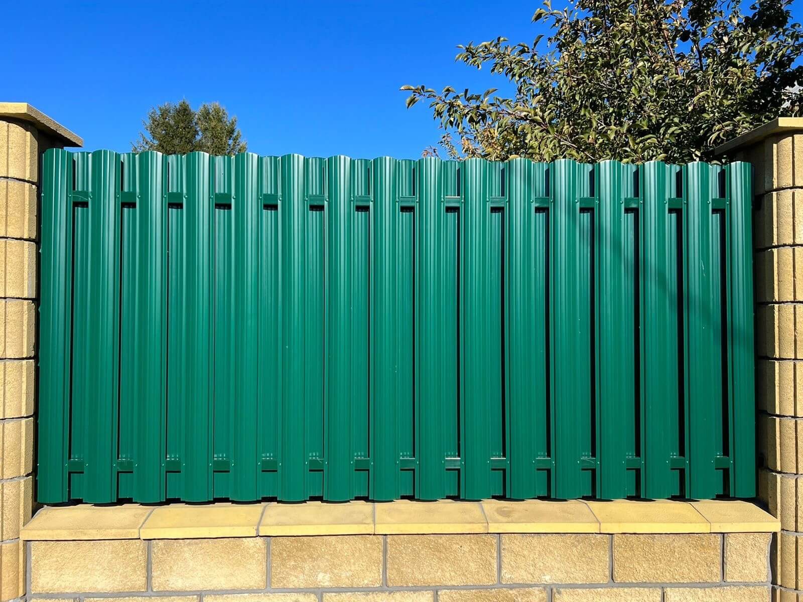Забор из евроштакетника 22м RAL6005/6005 Зеленый Мох двусторонний в Иркутске