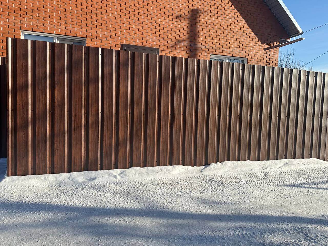 Забор из профнастила НС-21 22м Античное Дерево Принтек фото 4 в Иркутске