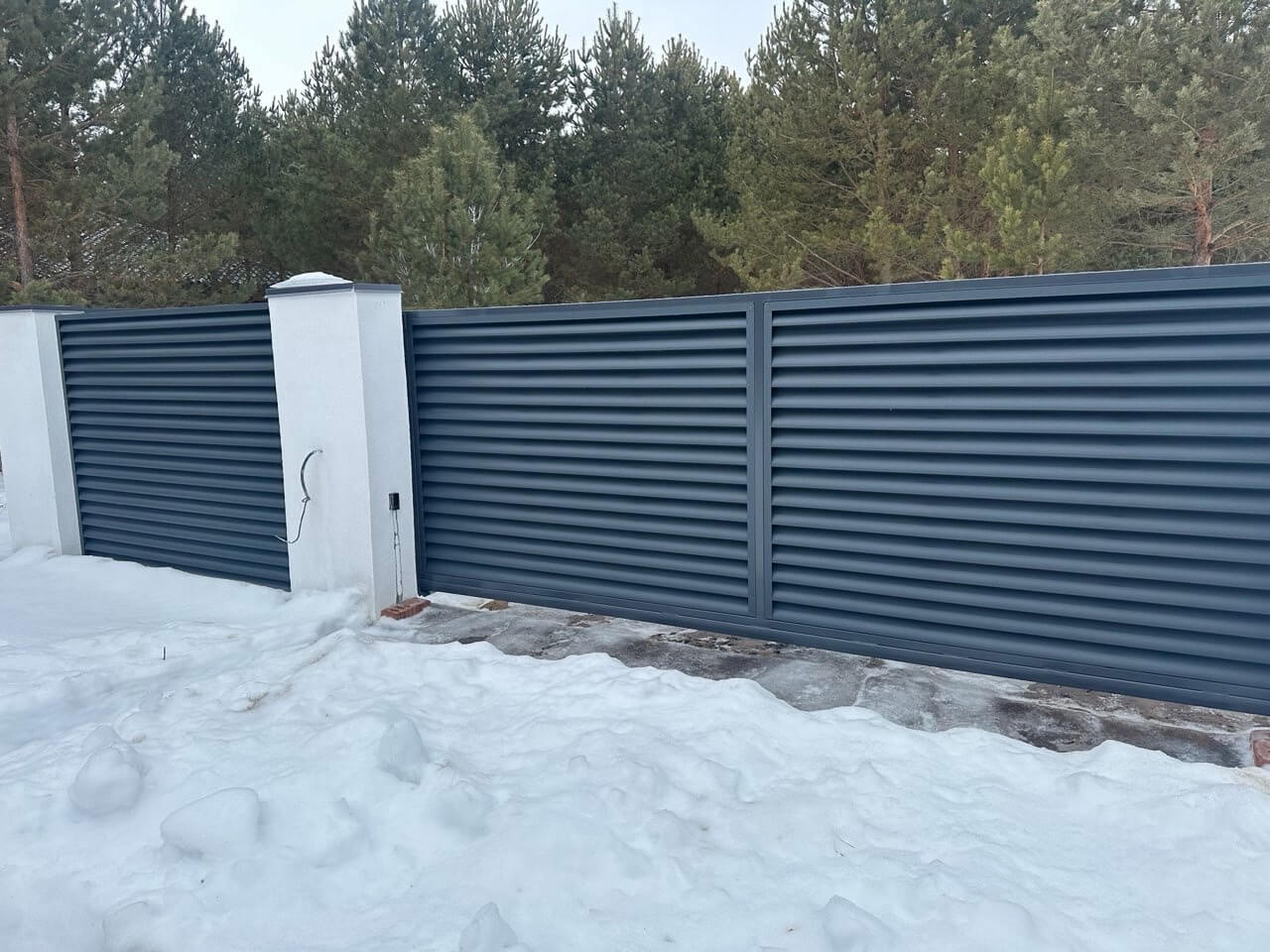 Забор-жалюзи 76м RAL7024/7024 Серый Графит двусторонний МАТТЕ в Иркутске