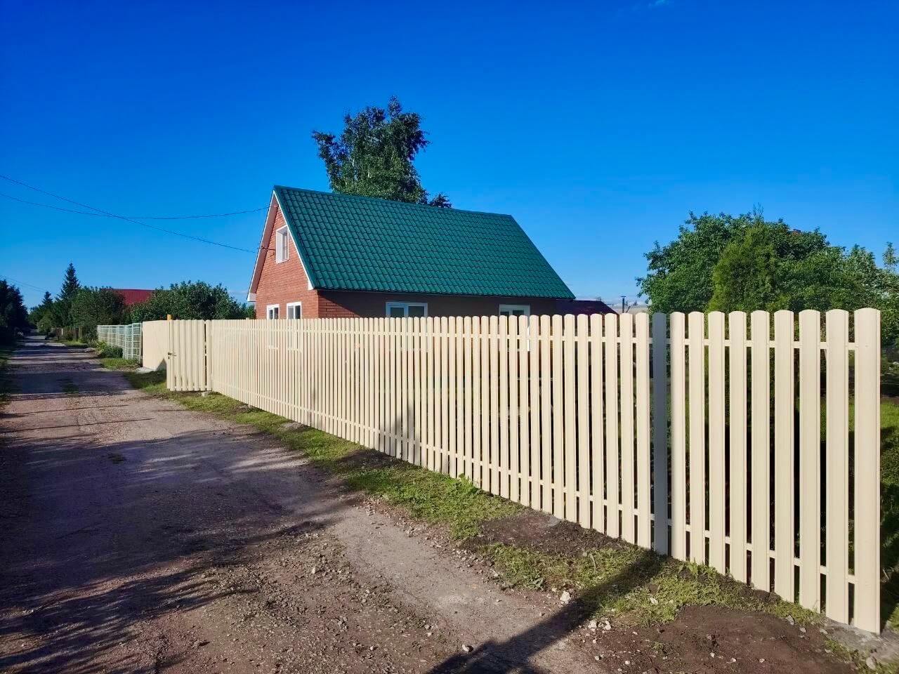 Забор из евроштакетника 16м RAL1015/1015 Слоновая Кость двусторонний в Иркутске