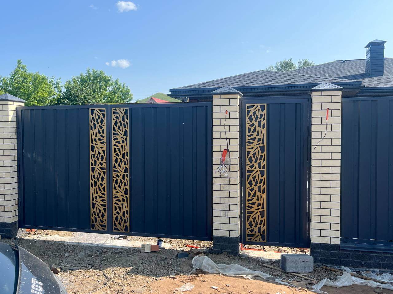 Забор из профнастила НС-21 67м RAL7024 Серый Графит Стальной Бархат в Иркутске