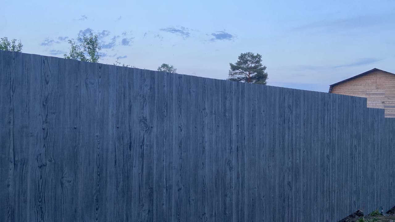 Забор из профнастила НС-10 42м Светлая Береза SteelArt фото 4 в Иркутске