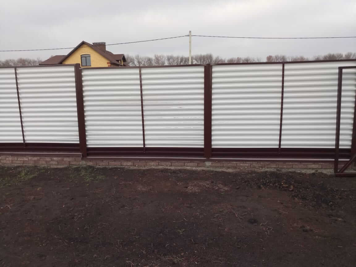 Забор-жалюзи 22м RAL9003/9003 Белый двусторонний фото 1 в Иркутске