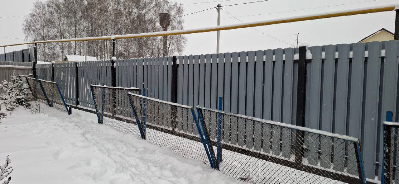 Забор из евроштакетника 27м RAL7024 Серый Графит МАТТЕ фото 5 в Иркутске